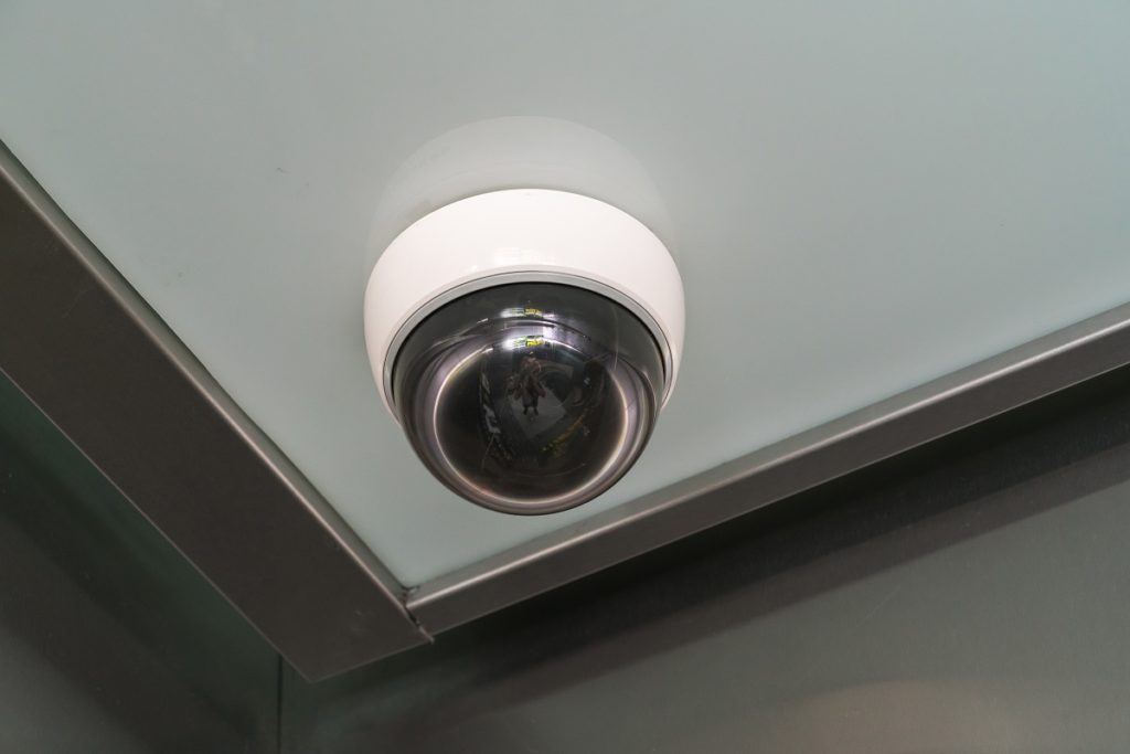 CCTV camera on the ceiling