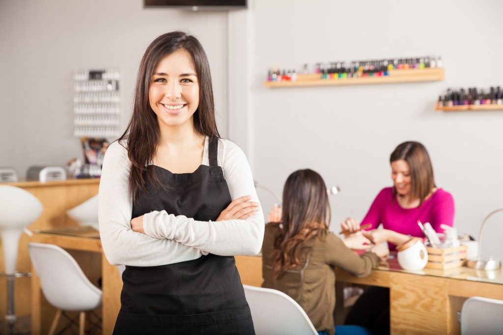 smiling businesswoman