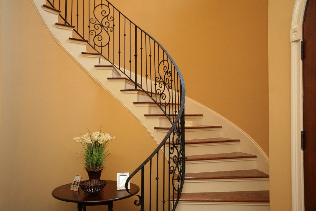 metal railing on stairs