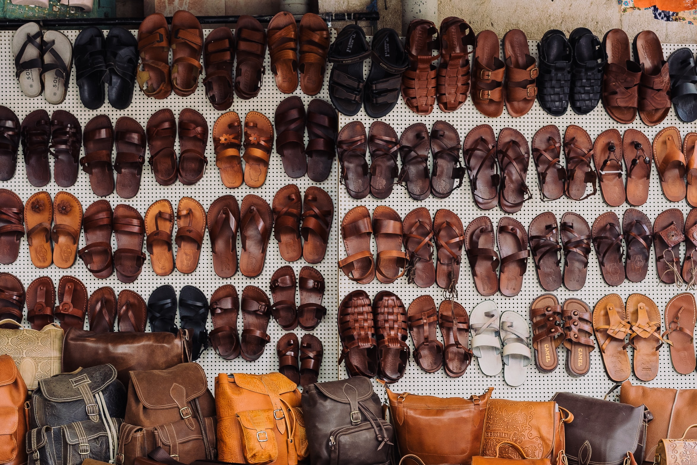 buying leather souvenirs