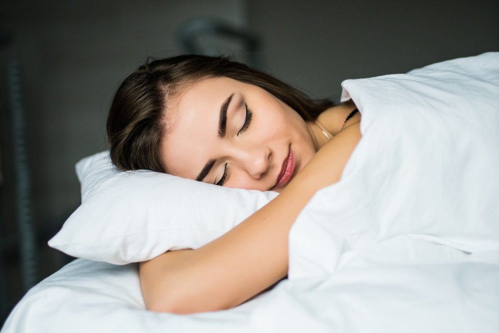 woman sound asleep