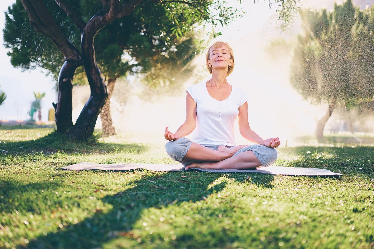 woman meditating