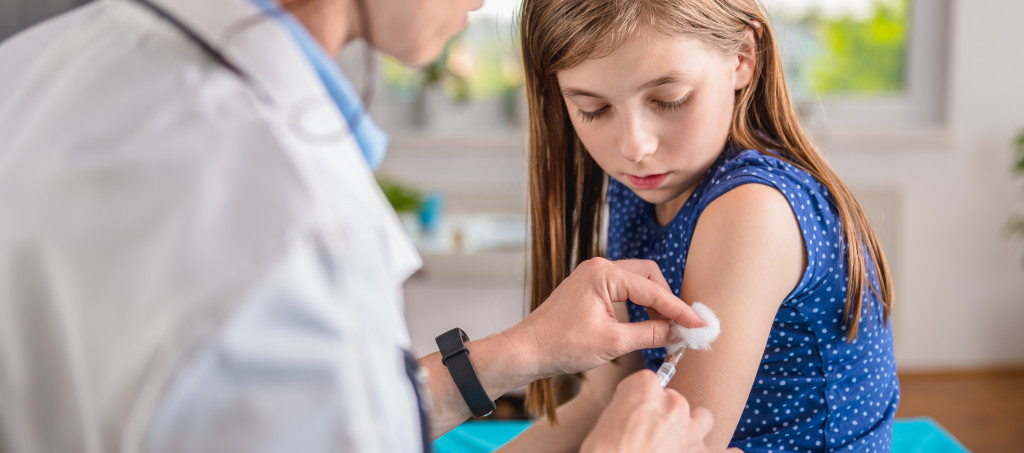 a child getting a vaccine